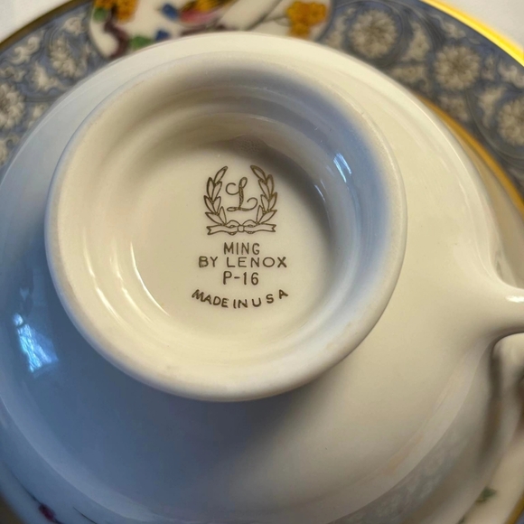 Lenox MING Early Black Mark Cup & Saucer Set - Picture 7 of 9